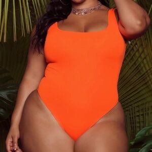 Orange One Piece Swuimsuit
